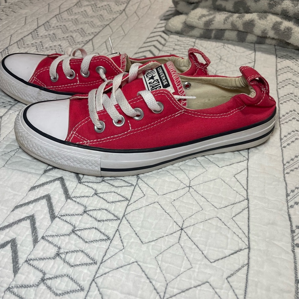 Converse Red Canvas Sneakers